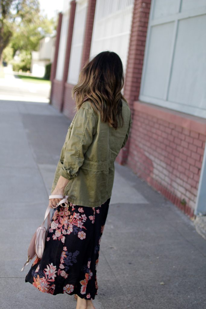 fall floral dress, itsy bitsy indulgences 