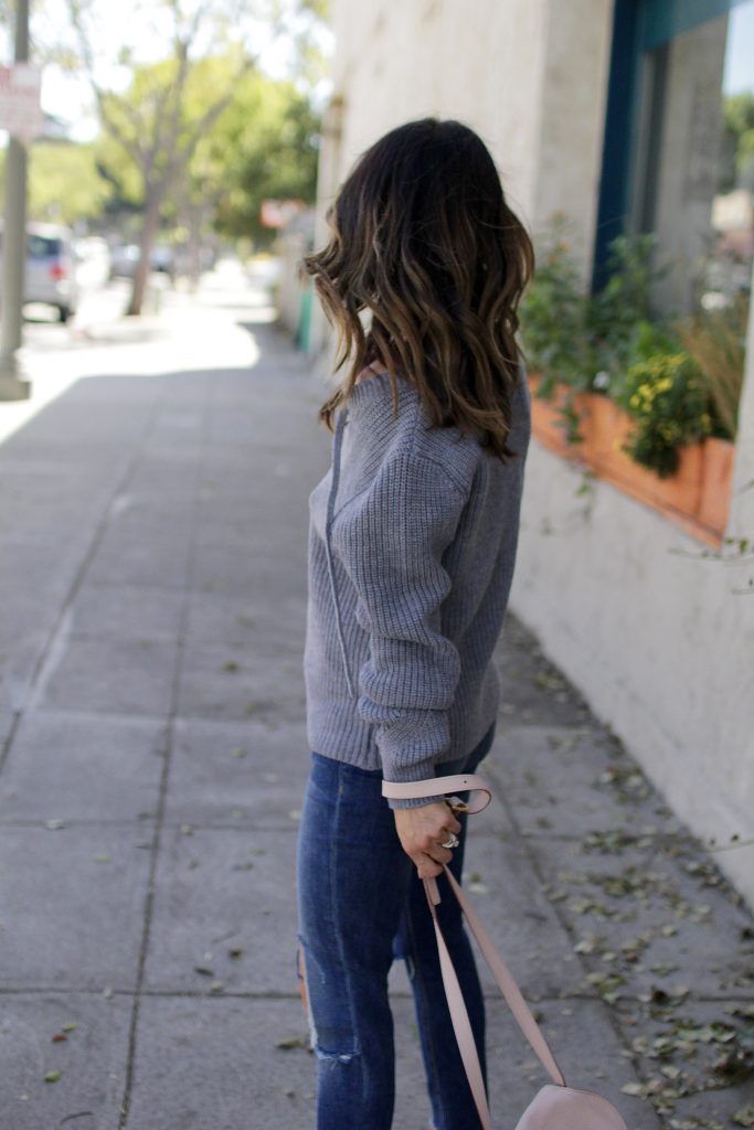 grey chunky knit sweater, itsy bitsy indulgences 