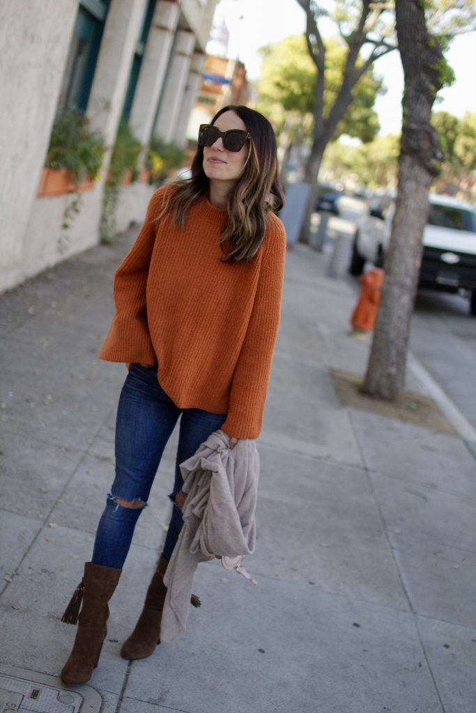 oversized bell sleeve sweater, itsy bitsy indulgences 