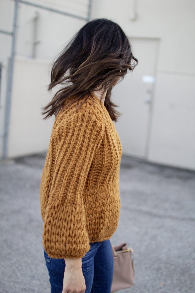 marigold chunky knit, itsy bitsy indulgences 