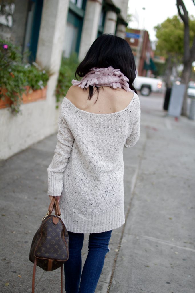 oversized winter knit, itsy bitsy indulgences 