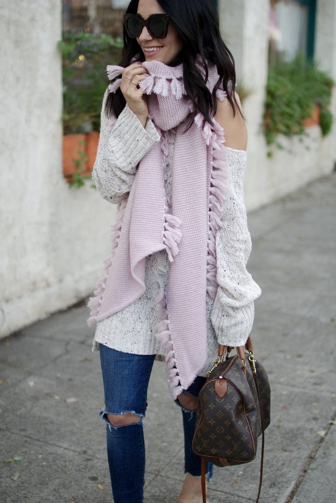 thanksgiving outfit idea, chunky sweater, itsy bitsy indulgences