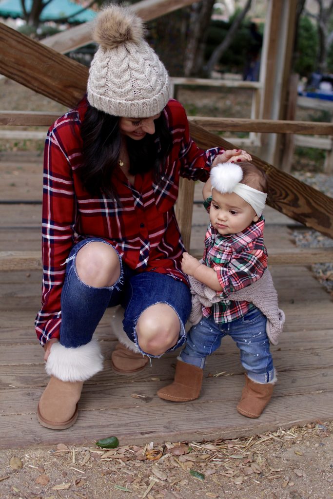 matching mom and daughter plaid, itsy bitsy indulgences 