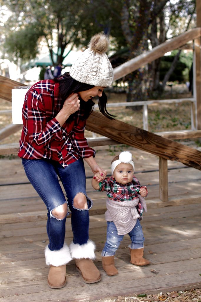 mom and daughter matching plaid, itsy bitsy indulgences 