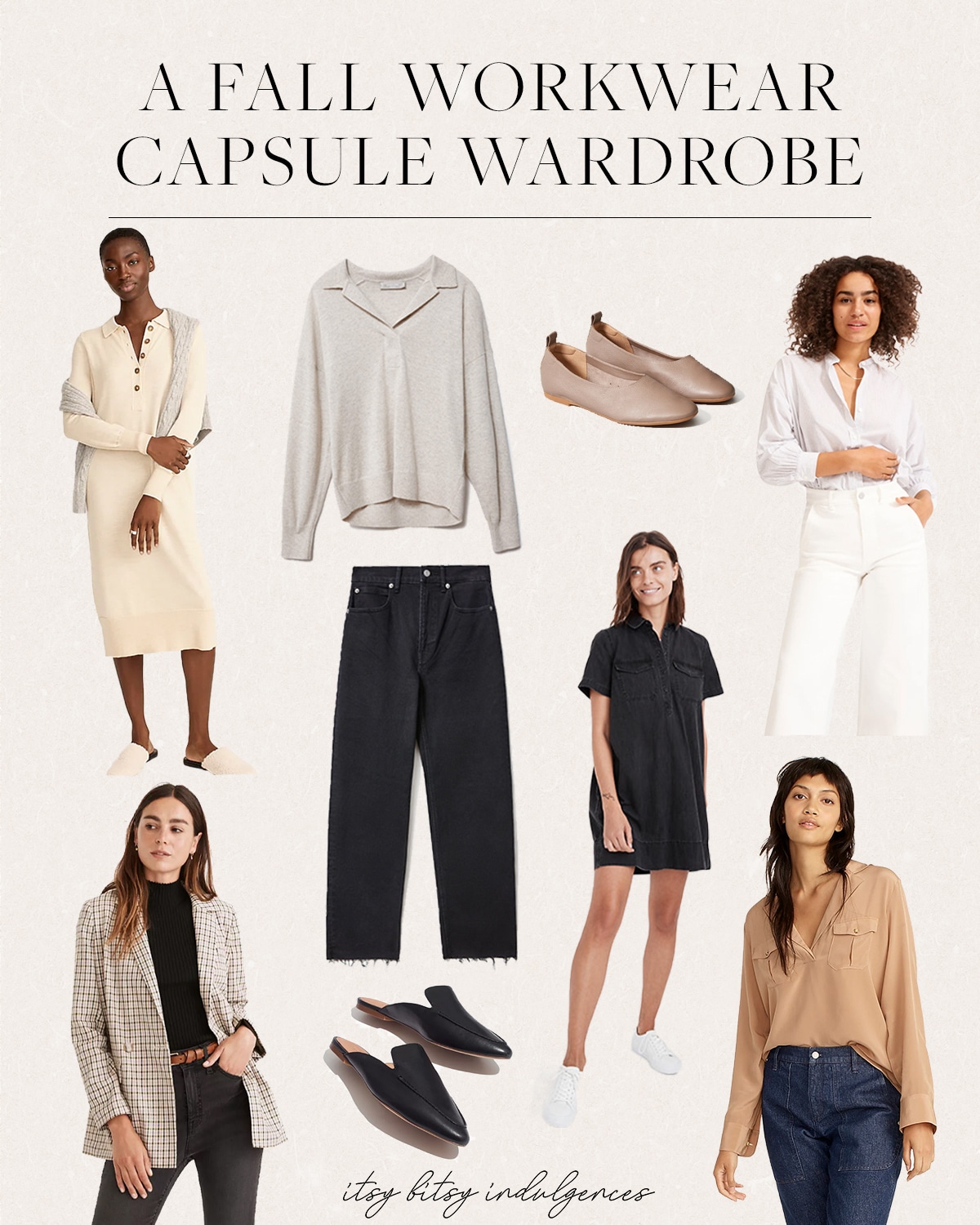 A Late Summer + Fall Workwear Capsule Wardrobe || 12 Pieces, 28 Outfits ...