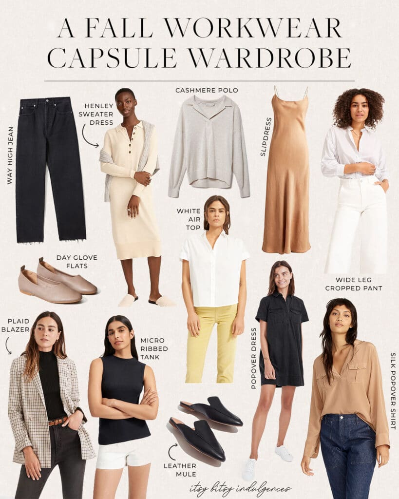 A Late Summer + Fall Workwear Capsule Wardrobe || 12 Pieces, 28 Outfits ...