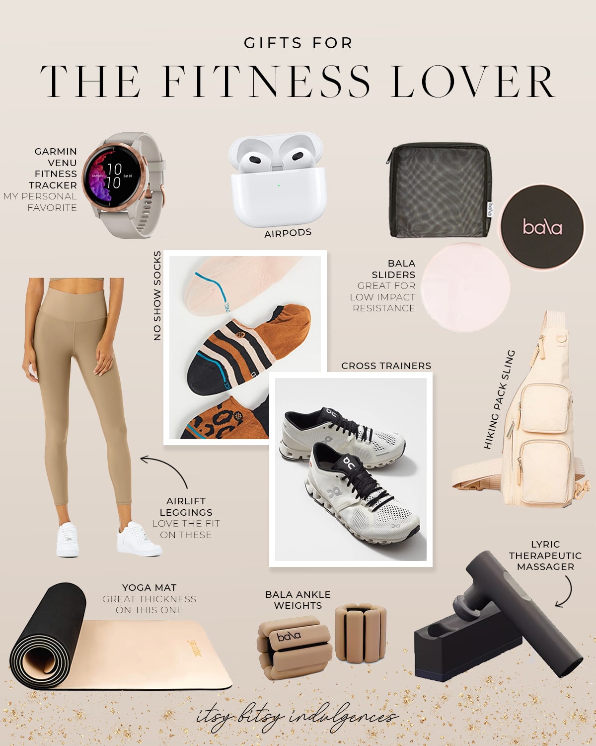 Gift guide for the fitness lover. These are the perfect gifts for