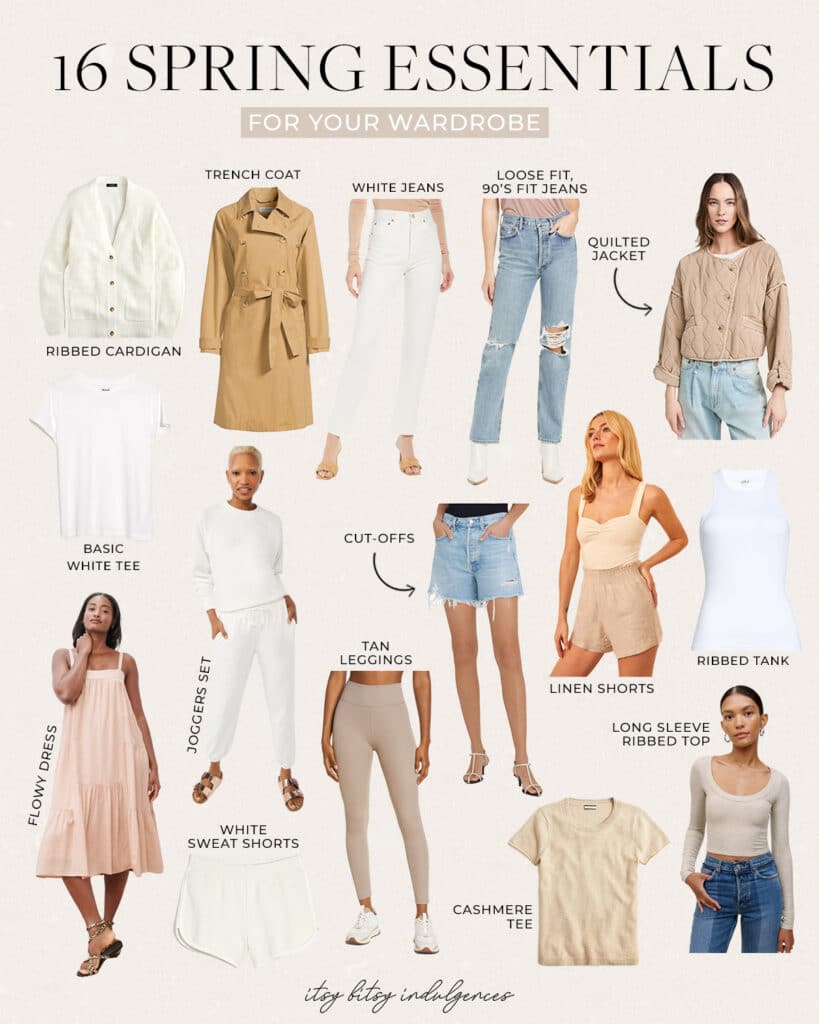 Itsy Bitsy Indulgences16 Wardrobe Essentials For Spring