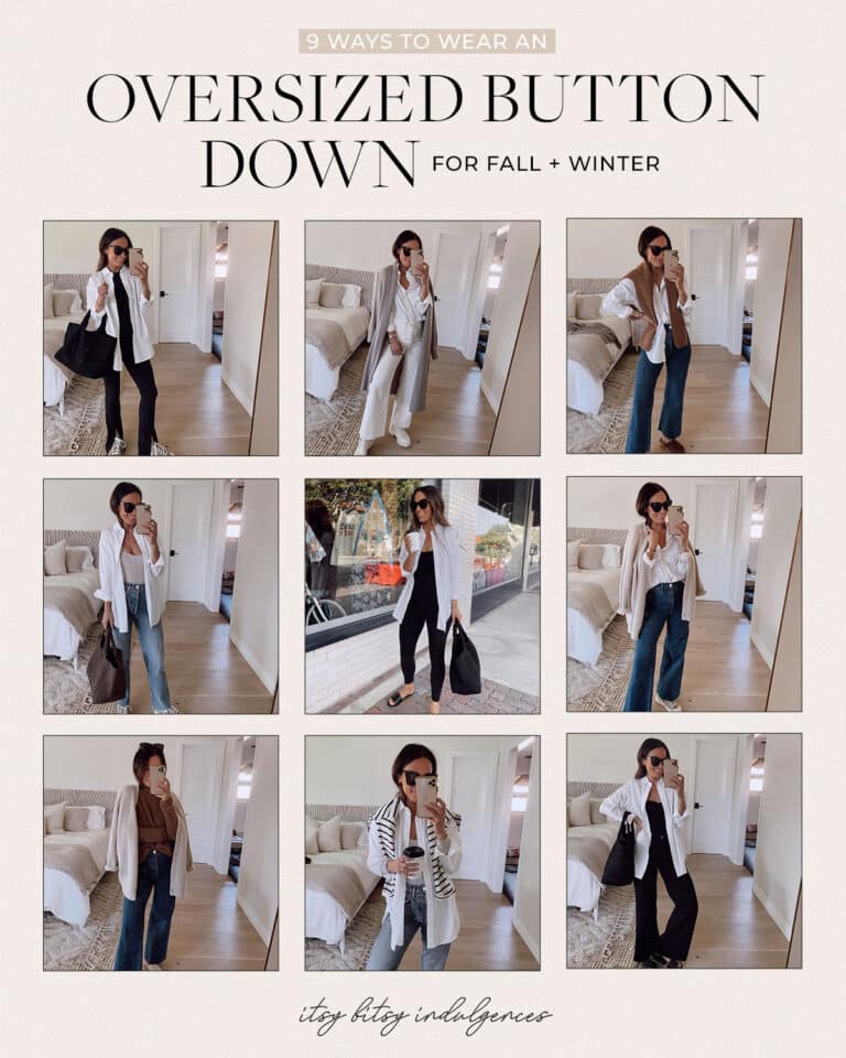 9 Ways To Styled An Oversized White Button Down For Fall Posts From   COVER 4 768x960 