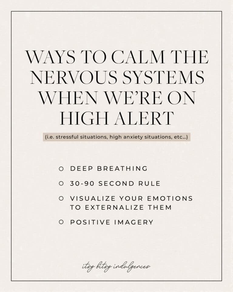 Moderate exercise for nervous system calming