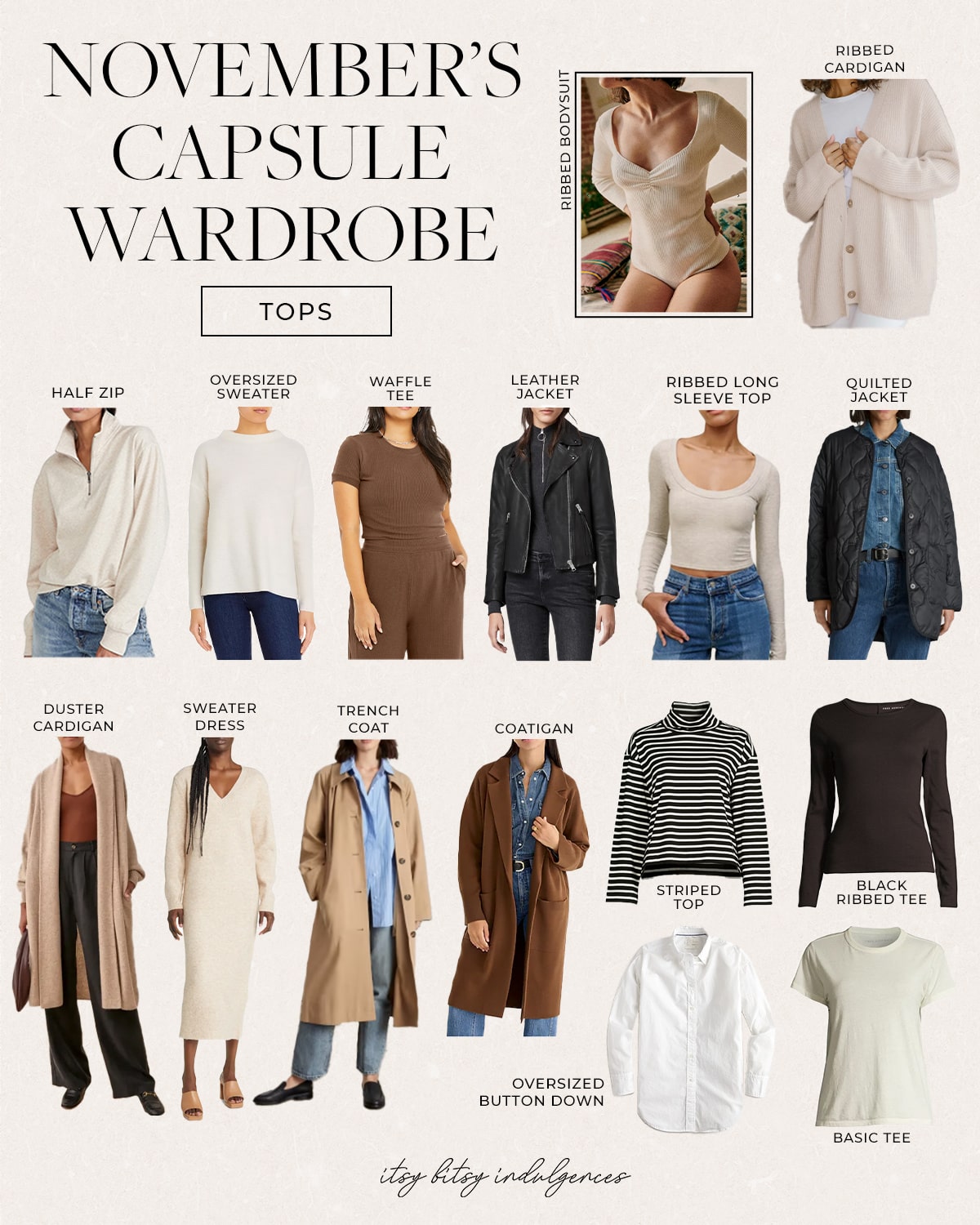 November's Capsule Wardrobe || 30 Outfits For The Month - Itsy Bitsy ...