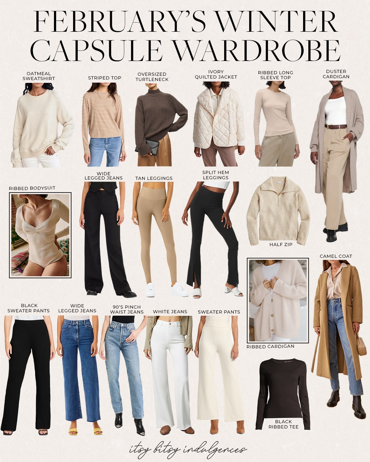 February's Capsule Wardrobe - Itsy Bitsy Indulgences